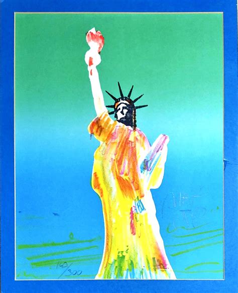 Statue of Liberty 1980 Lithograph 13x11 by Peter Max