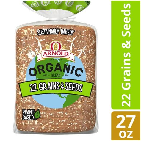 Arnold Organic 22 Grains & Seeds Bread, Non-GMO Organic Bread, 27 oz ...