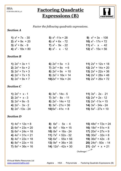 High School Math Worksheets | Math Worksheets PDF