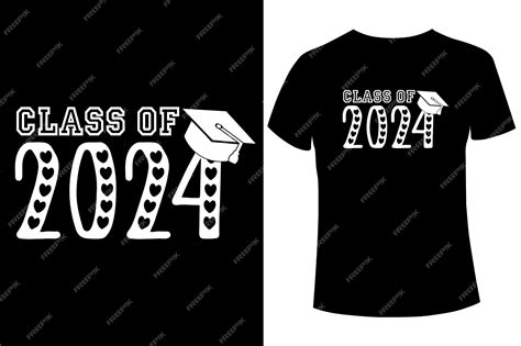 Premium Vector | Class of 2024 t-shirt design