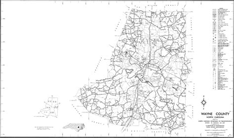 2000 Road Map of Wayne County, North Carolina