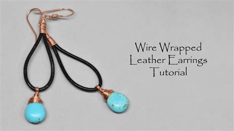 Wire Wrapped Leather Earrings Jewelry Making Tutorial - YouTube