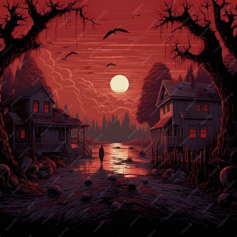 Premium Photo | A horror Hose pixel art on a wallpaper