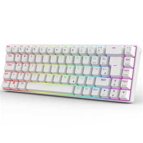 RK ROYAL KLUDGE RK68 UK Layout RGB 65% Hot-Swappable Wireless Mechanical Keyboard, 60% 69 Keys ...