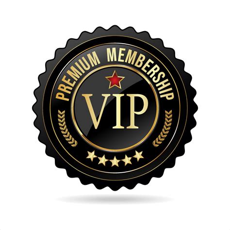 Vip premium membership golden badge on white background 12767004 Vector ...