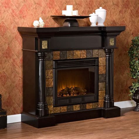 Southern Enterprises Carrington Slate Convertible Black Electric Fireplace - Walmart.com