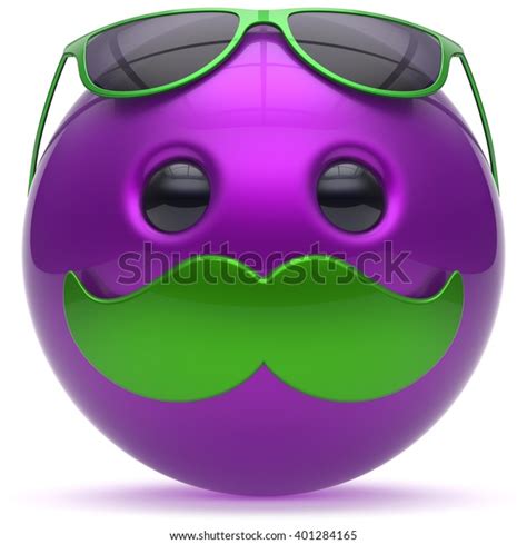 Mustache Smiley Face Cartoon Emoticon Ball Stock Illustration 401284165 | Shutterstock