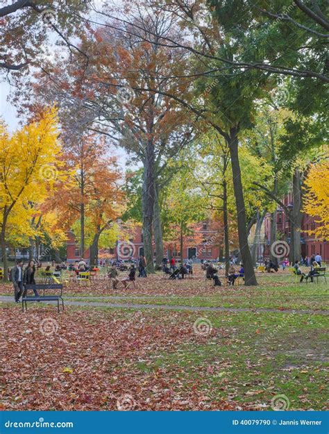 Harvard Yard Fall Day editorial image. Image of boston - 40079790