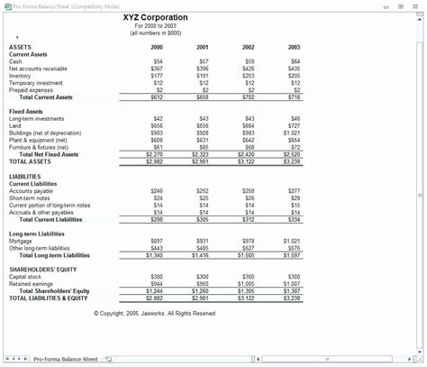 50 Classified Balance Sheet Template Excel | Ufreeonline Template