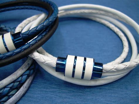 Magnetic Clasp Bracelet Mens Leather Bracelet Leather Wrap - Etsy