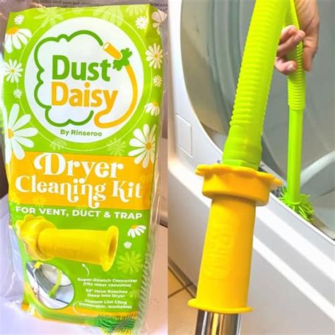 Dust Daisy: Stretch-On, Dryer Vent Cleaner Kit with Washable Lint Cling ...