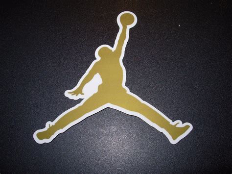 Adesivo Nike Jordan Gold Jumpman Logotipo Swoosh 4,25" Air Jordan ...