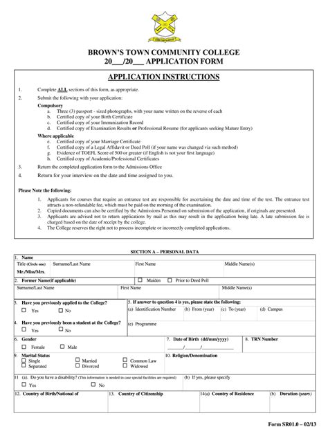 Browns Town Community College Application Form 2020 2020 - Fill and Sign Printable Template ...