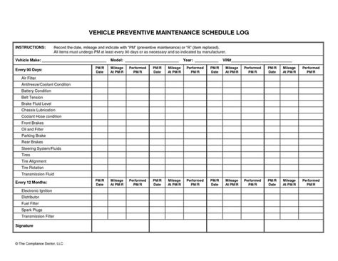 the vehicle maintenance log is shown in this file, it shows that there ...