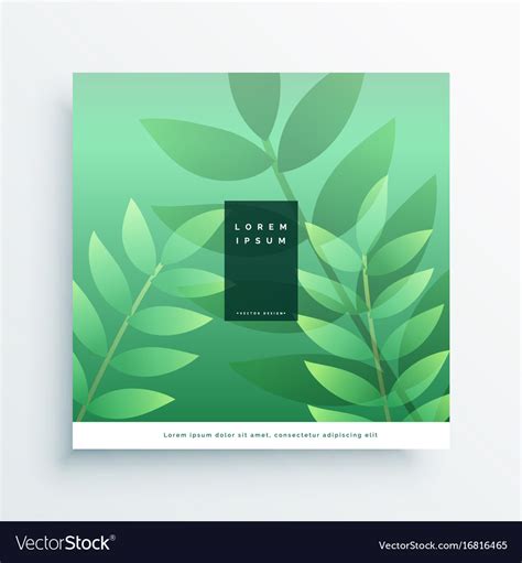 Green nature cover page design background Vector Image