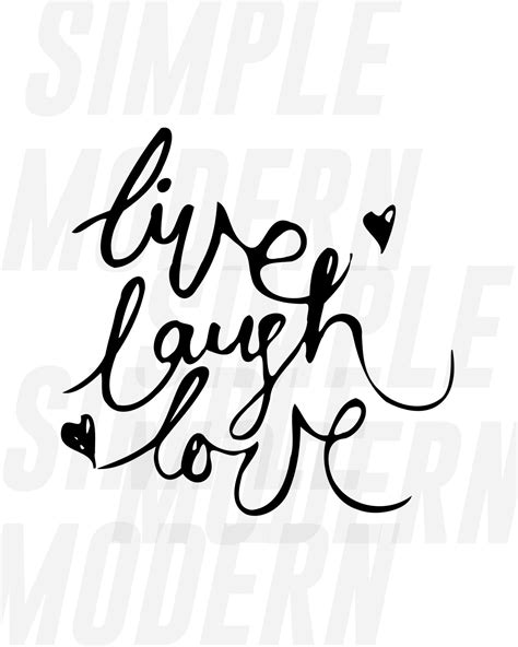 Live Laugh Love SVG - Simple Modern SVG