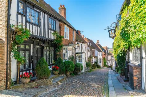 Street View of the Old Town of Rye England Editorial Image - Image of countryside, country ...