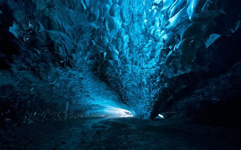 HD wallpaper: cave, ice, blue, nature, icicle, dark, Windows 10 ...