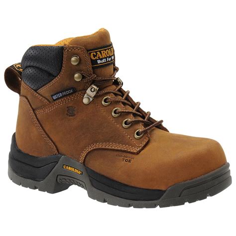 Women's Carolina® 6" Waterproof Broad Safety Toe Boots - 166257, Work Boots at Sportsman's Guide