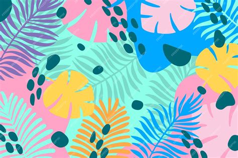 Free Vector | Colorful tropical background for zoom