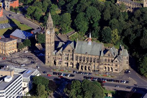 aeroengland | aerial photograph of Rochdale Town Hall Greater Manchester UK