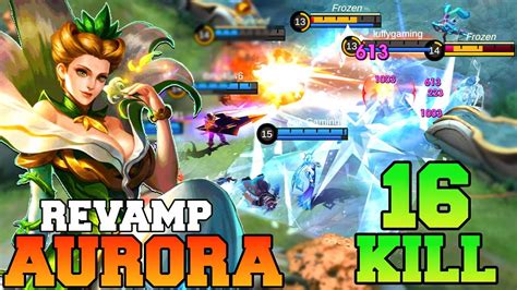 19 Kills Aurora Revamp Gameplay MLBB ! Mobile Legends Aurora Best Build ...