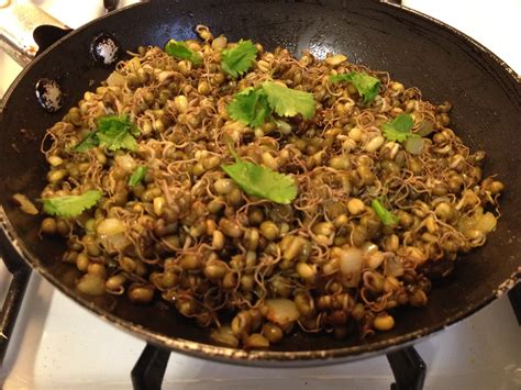 Mung bean Sprouts sauteed with Onion and tomatoes Recipe on Food52