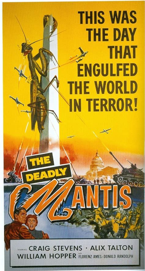 Magnet The Deadly Mantis movie poster magnet praying mantis