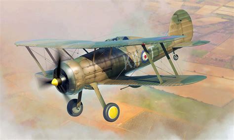 Wallpaper : World War II, airplane, military aircraft, war, biplane, Gloster Gladiator, Royal ...