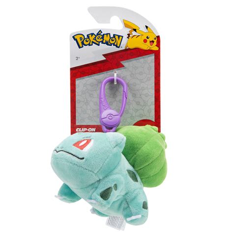 Jazwares Pokemon Clip-On Bulbasaur 3.5-in Plush | GameStop