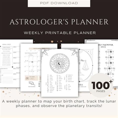 Weekly Astrology Planner 2023 Planet Transits Retrogrades - Etsy