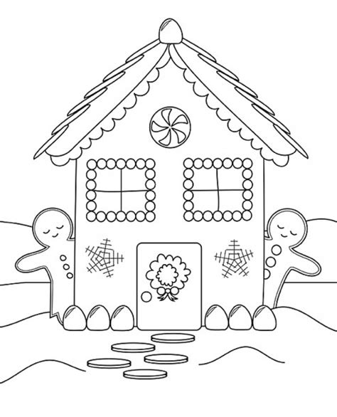 Get This Free Printable Gingerbread House Coloring Pages for Kids I86Om