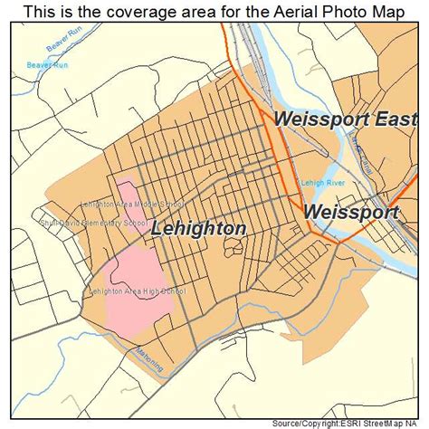 Aerial Photography Map of Lehighton, PA Pennsylvania