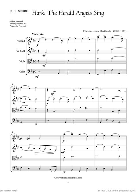 Christmas Sheet Music and Carols to download for string quartet Sheet Music to download and print