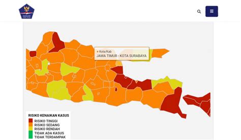 Peta Risiko Covid-19 Berubah: Enam Daerah di Jatim Masih Zona Merah, Surabaya Oranye - Suara ...