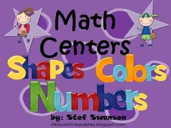 8 Shape, Color, and Number centers! Color, Number, and Shape Word Wall Cards, Domino Greatner ...