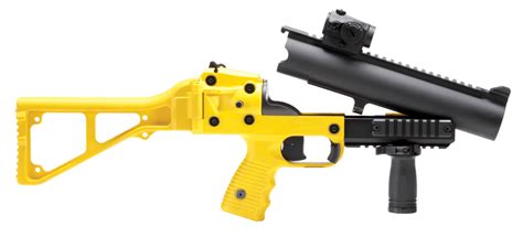 B&T GL-06 40mm Less Lethal Launcher – Yellow with Safety and Aimpoint Micro TL Red Dot Optic BT ...