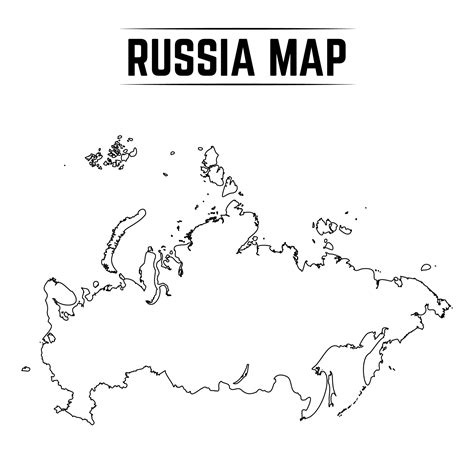 Outline Simple Map of Russia 3087797 Vector Art at Vecteezy