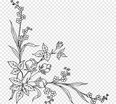 Free download | Floral design Black and white Art Pattern, design, white, leaf png | PNGEgg