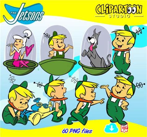 60 The Jetsons Cliparts Cartoon Clip art Printable Digital | Etsy | Cartoon clip art, Old school ...