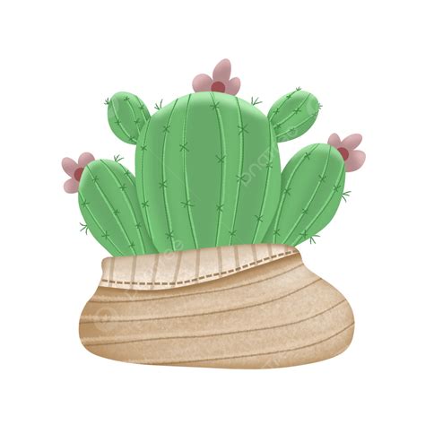 Cactus Illustration PNG Image, Cute Cartoon Green Cactus Illustration, Cactus, Illustration ...