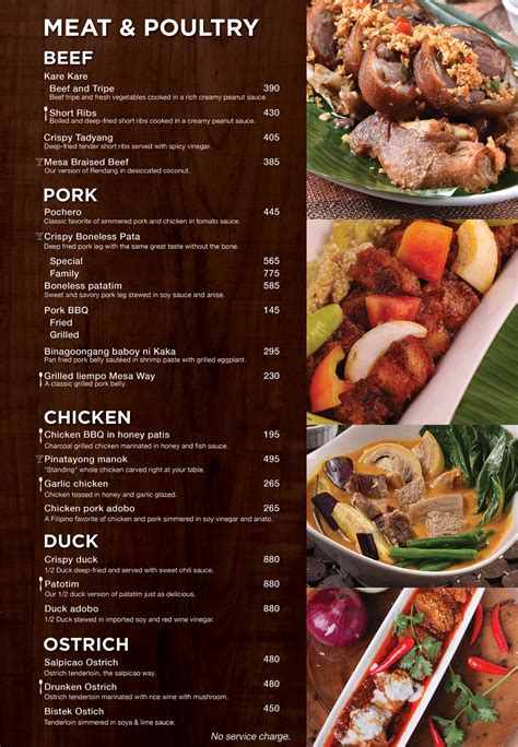 Catering Filipino Food Menu