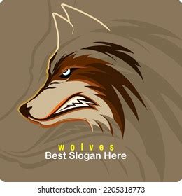 Wolf Illustration Logo Mascot Gaming Sports Stock Vector (Royalty Free ...