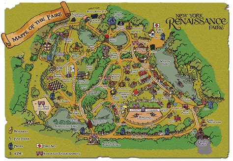 Map of the Faire - New York Renaissance Faire - Tuxedo, NY