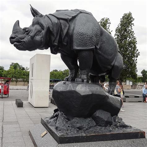 Bronze Rhino Statue