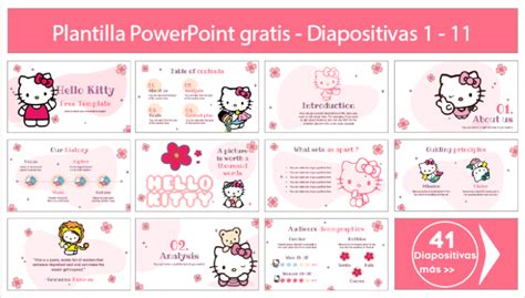 Plantilla PowerPoint de Hello Kitty - Plantillas Power Point gratis