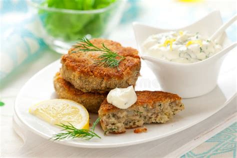 Cod Fish Cakes stock photo. Image of eating, plate, potato - 260286392