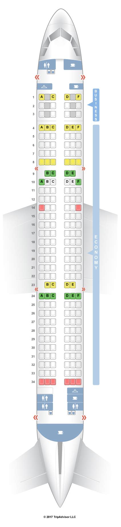 SeatGuru Seat Map Turkish Airlines Airbus A321 (321)