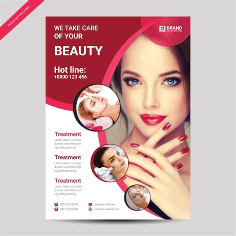 Premium Vector | Modern Beauty flyer template design for business