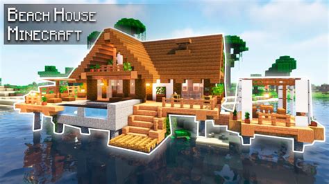 Minecraft: How to build a Beach House | Tutorial - YouTube